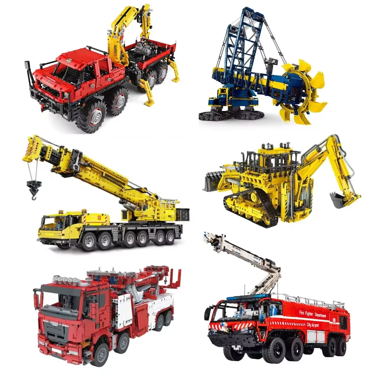 W magazynie Forma King Technic 17007 17008 APP Lieboherr LTM 11200 Crane Baufahrzeuge 17023 RC Crawler Crane Truck Building Blocks