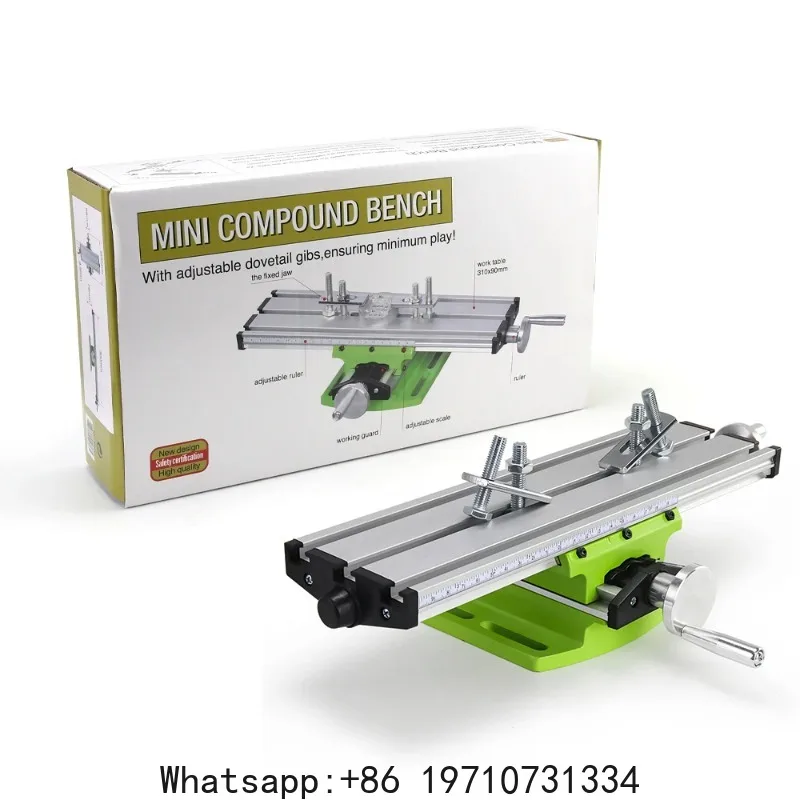 

BG-6300 Compound Table Working Cross Slide Table Worktable for Milling Drilling Bench Multifunction Adjustable X-Y