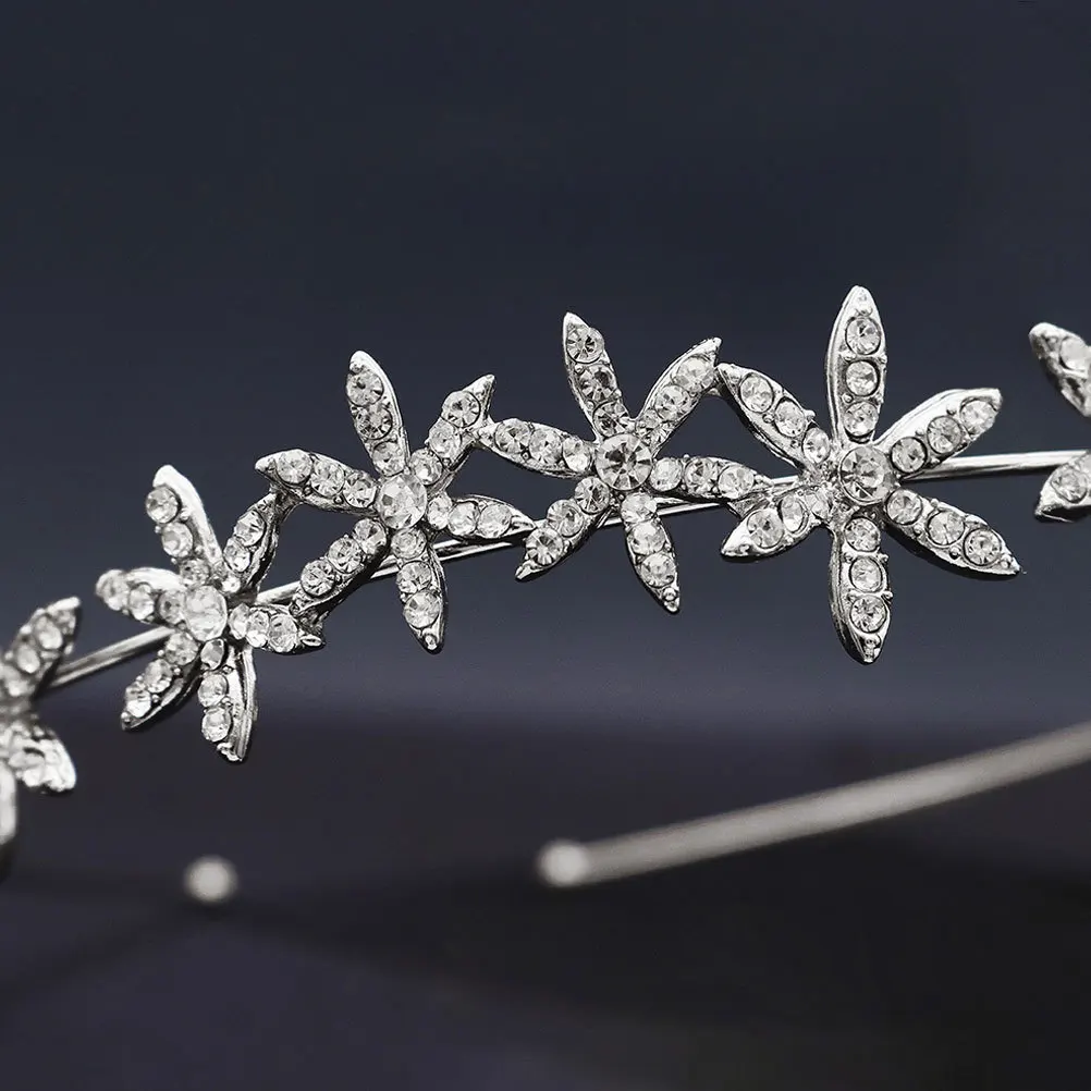 

1Pcs Rhinestone Headband Elegant Chic Headdress for Bride Wedding Party Hair Decor Sweet Simple Alloy Hair Accessories