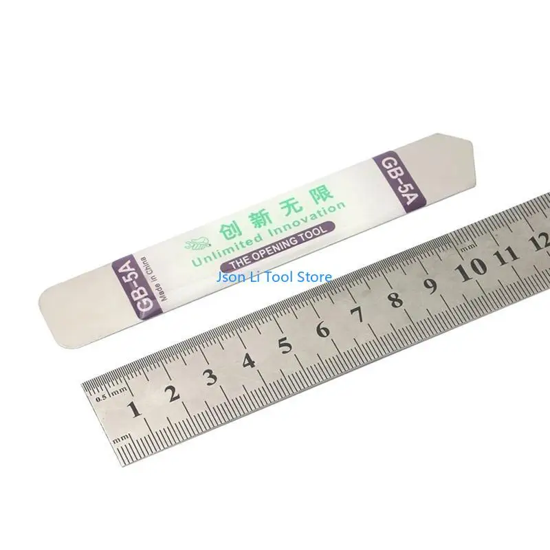 Y08d 5pcs Metallstangenöffner Mobiltelefontisch Bildschirm Flacher Spudger Soft Dünn Öffnung Pry Tool für die Reparatur Geräte