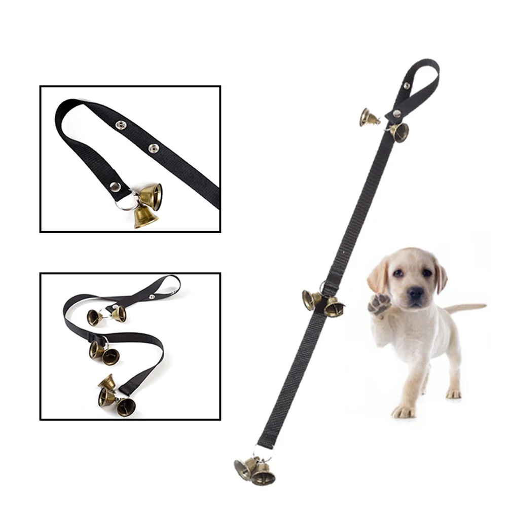 

7 Bells Adjustable Dog Rope Bell Necklace Supplies Christmas Bells Collar Collar Gift Supplies Accessories