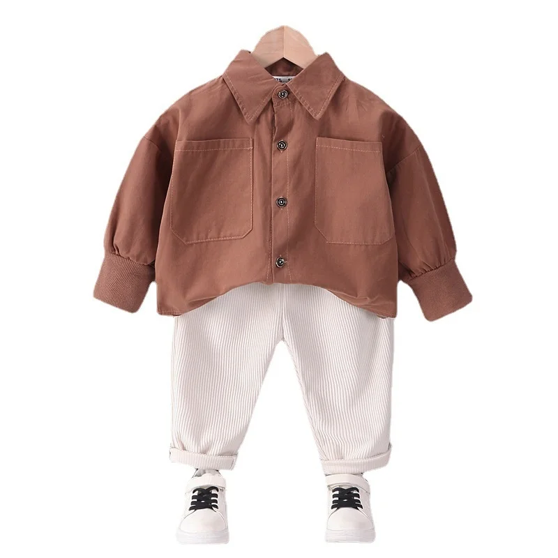 

New Spring Autumn Baby Boys Clothes Suit Children Fashion Solid Jacket Pants 2Pcs/Sets Toddler Casual Costume Kids Tracksuits