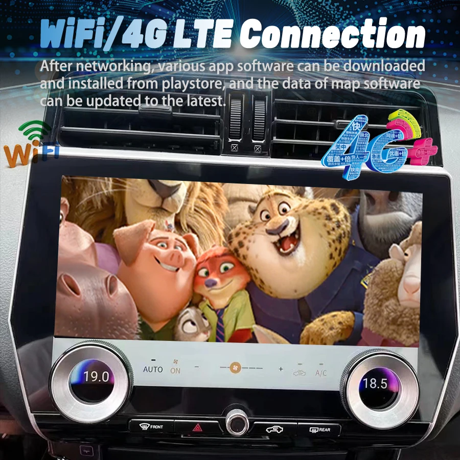 2K Qled Screen 11.6Inch Android For TOYOTA Prado 2010 - 2021 2022 Stereo Car GPS Multimedia 2Din CarPlay Video Player Head Unit