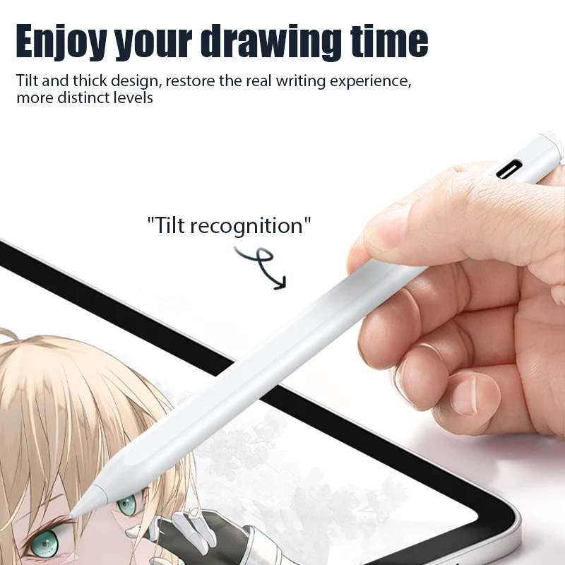 Stylus Pen For Apple Pencil with Led Indicators Palm Rejection Touch Pencil for 2022 2021 2020 2019 2018 iPad 30Min Fast Charge