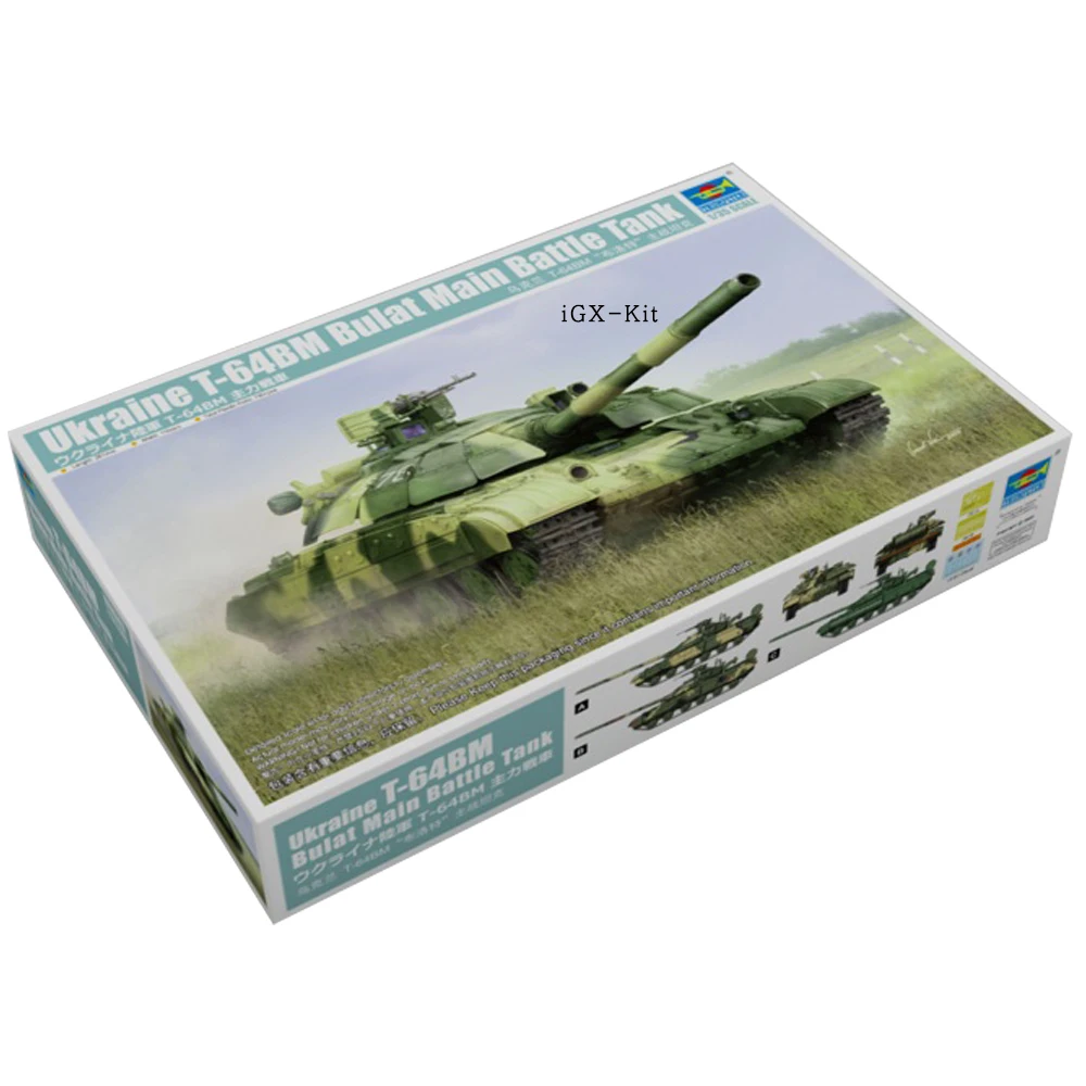 Trumpeter 09592 1/35 Scale Ukraine T64 T-64BM Bulat Main Battle Tank Assembly Plastic Military Toy Handmade Model Building Kit