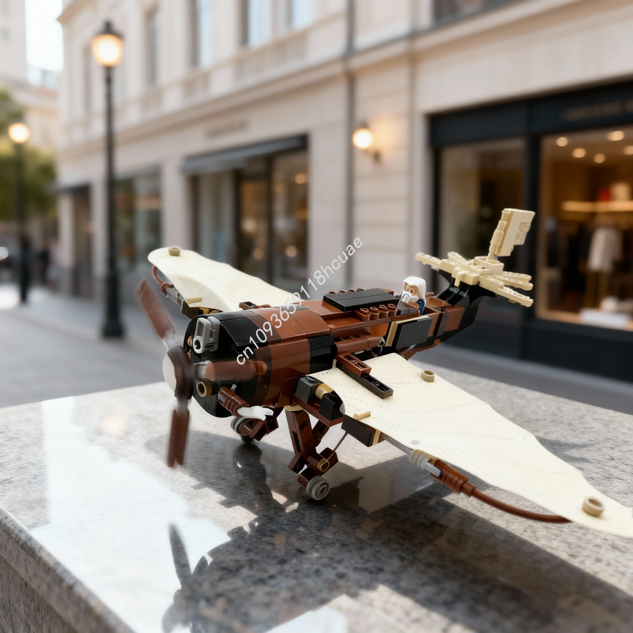 

366pcs MOC Icons Steampunk Airplane Model Building Blocks Architecture Creative Idea Assemble Education Toy Christmas Gift Brick