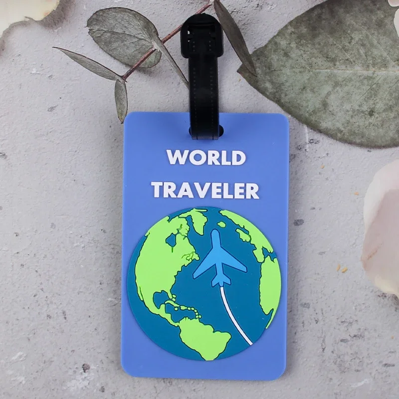 1pc PVC Weiche Gummi Gepäck Tag Kreative Koffer Mode Stil Silikon Tragbare Reise Halter Reise Zubehör Gepäck Tags – Detail 13