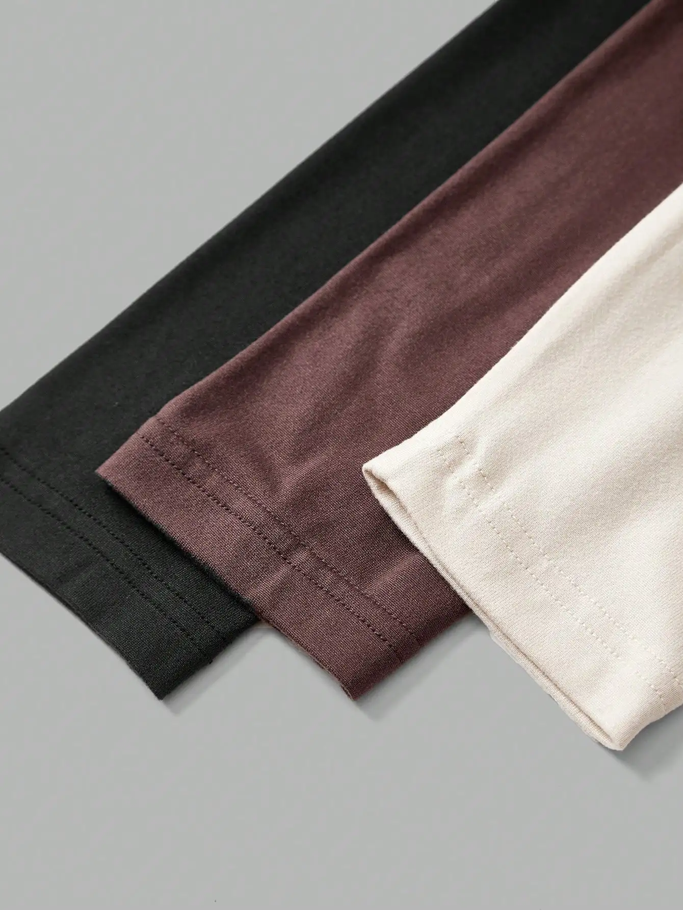 فستان نسائي ذو ياقة مدورة دافئة ونحيف ومتعدد الاستخدامات بلون سادة لمجموعة الخريف والشتاء مكون من ثلاث قطع #4