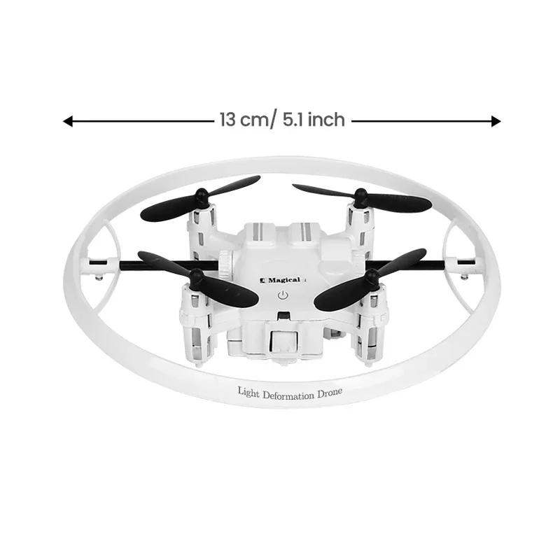 Drone telecomandato 1 chiave di ritorno con luce a LED rotazione di 360 gradi 2.4G Dron elettrico Quadcopter giocattoli regali per 14+ bambini