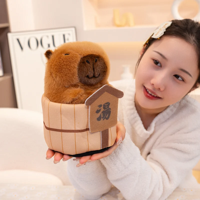 15/25 Cm Soak Capybara Knuffel Hanger Leuke Capibara Kawaii Knuffeldier Kapibala Verjaardag Reizen Geschenken Tas decor
