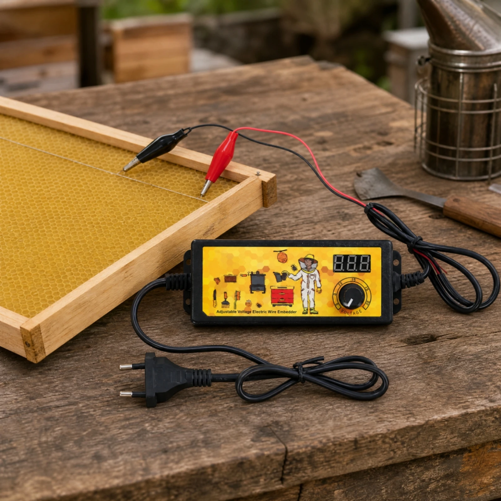 Electric Beekeeping Wire Embedder Sturdy Voltage-Adjustable Beeswax Foundation Wire Embedder 60W Professional for Beekeepers