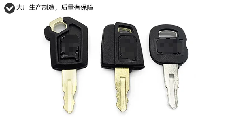 3PCS/1SET Key For Caterpillar 5P8500 Heavy Equipment Ignition Loader Dozer Metal & Plastic Black & Gold