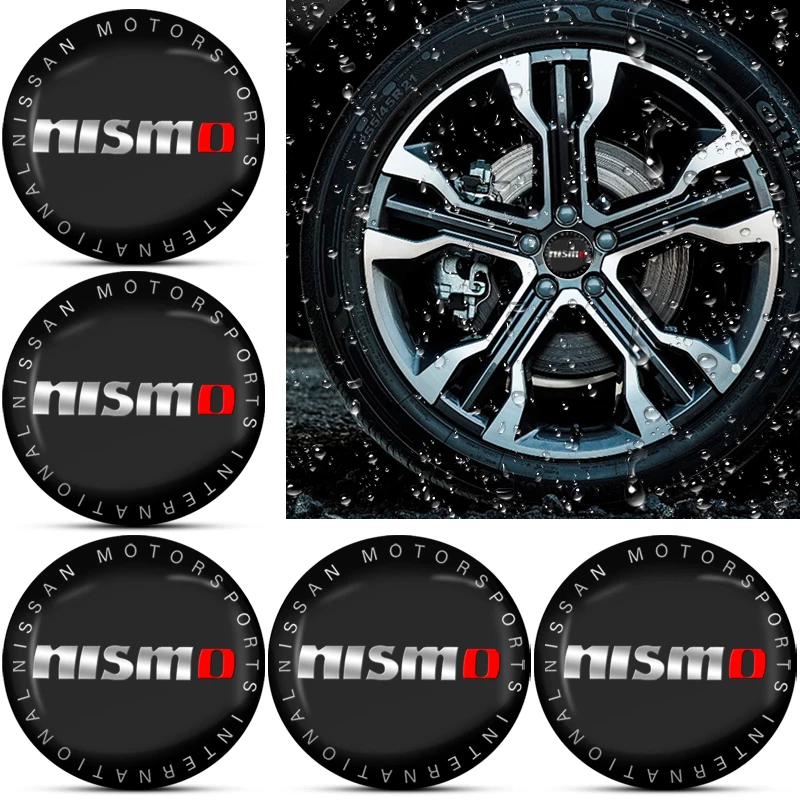 4pcs 56mm Car Wheel Center Cover Sticker Hub Cap For Nismo Logo Emblem R34 GTR Nissan Tiida Sylphy Teana X-trail 1 2 Qashqa