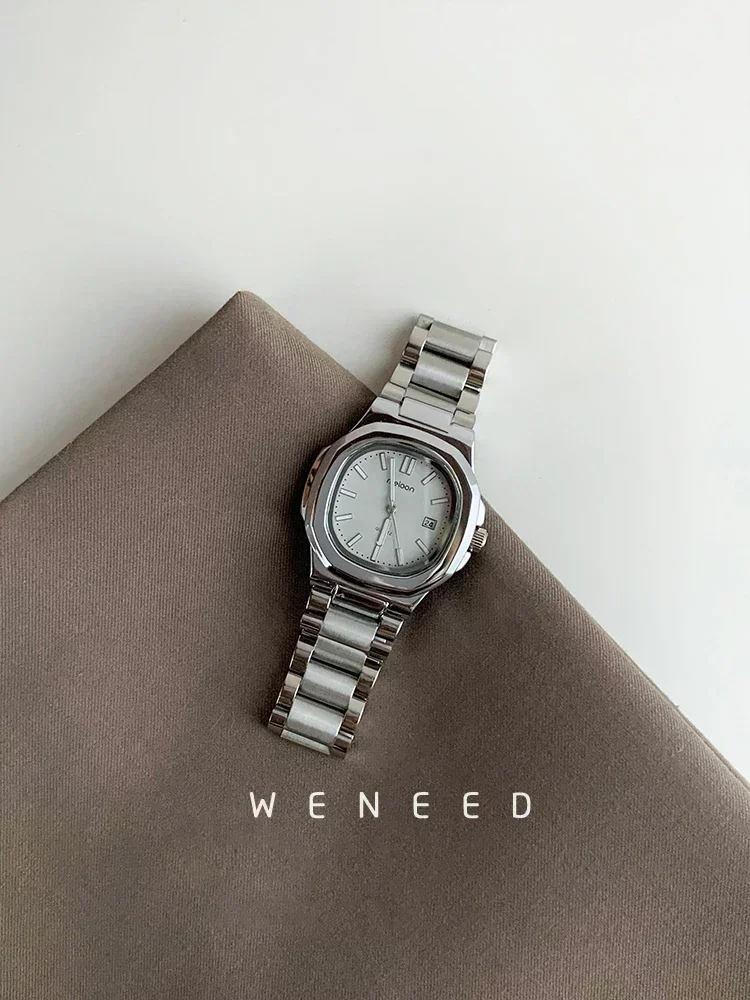 WENEED watch women's niche light luxury dopamine simple fashion women's square steel belt quartz watch women's watch