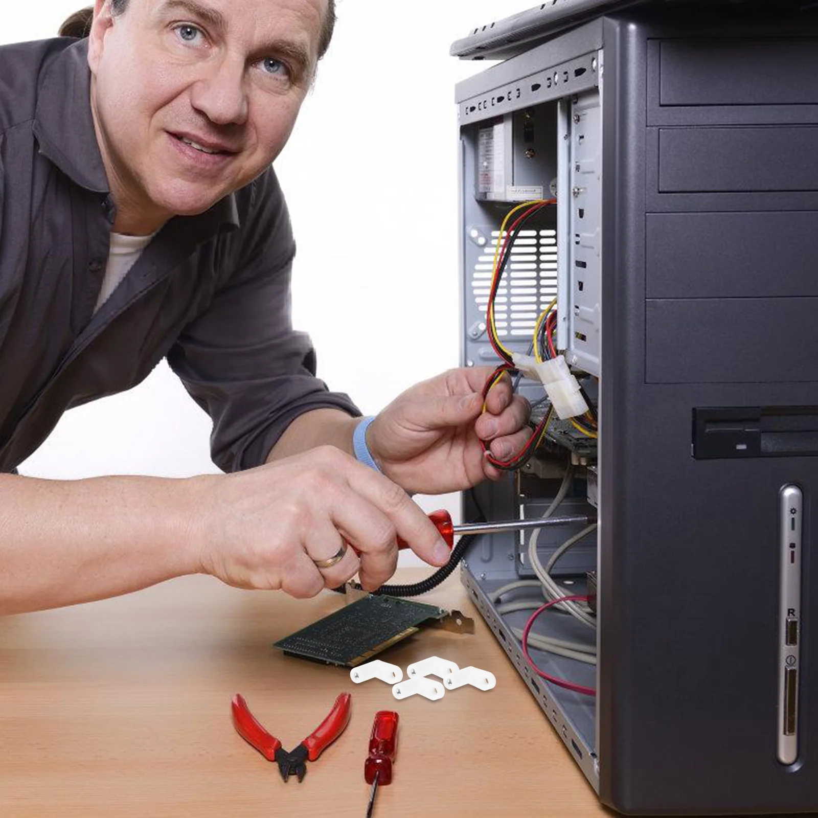 

20Pcs Plastic L Bracket Durable L Shaped Feet for Shelves Cabinet Support White Mini Claw Machine Pcb Spacer Standoff