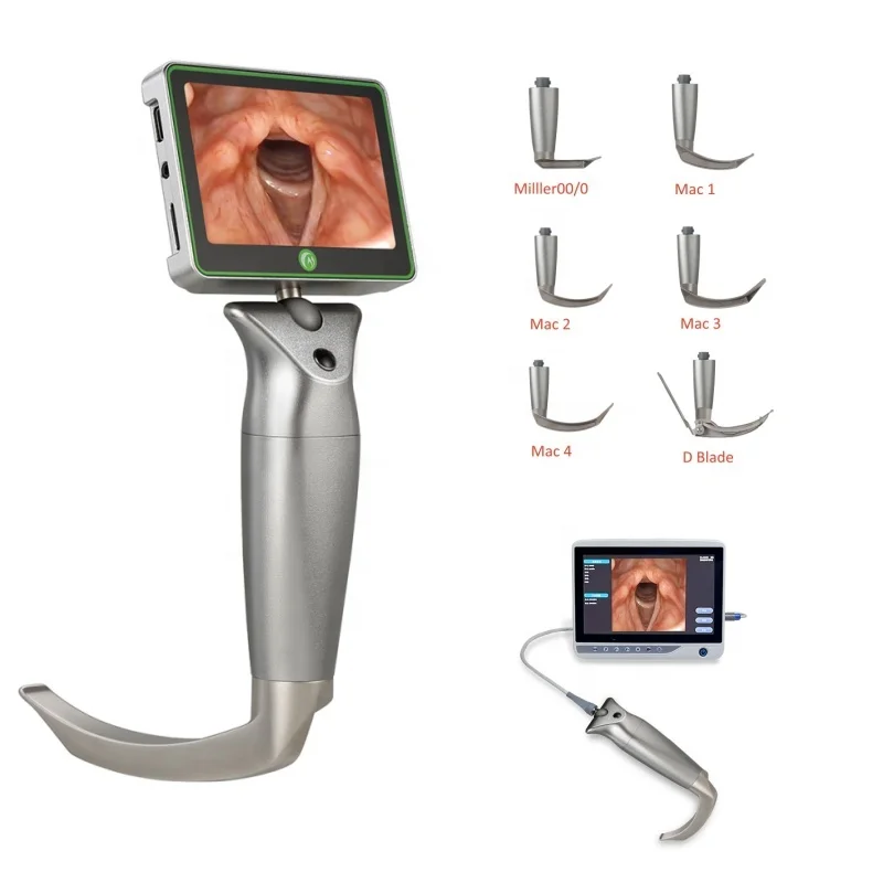 Anesthesia Video Laryngoscope HD Visual Intubation Device Disposable Blade Electricity CE Certified Hospital Airway MJ Brand