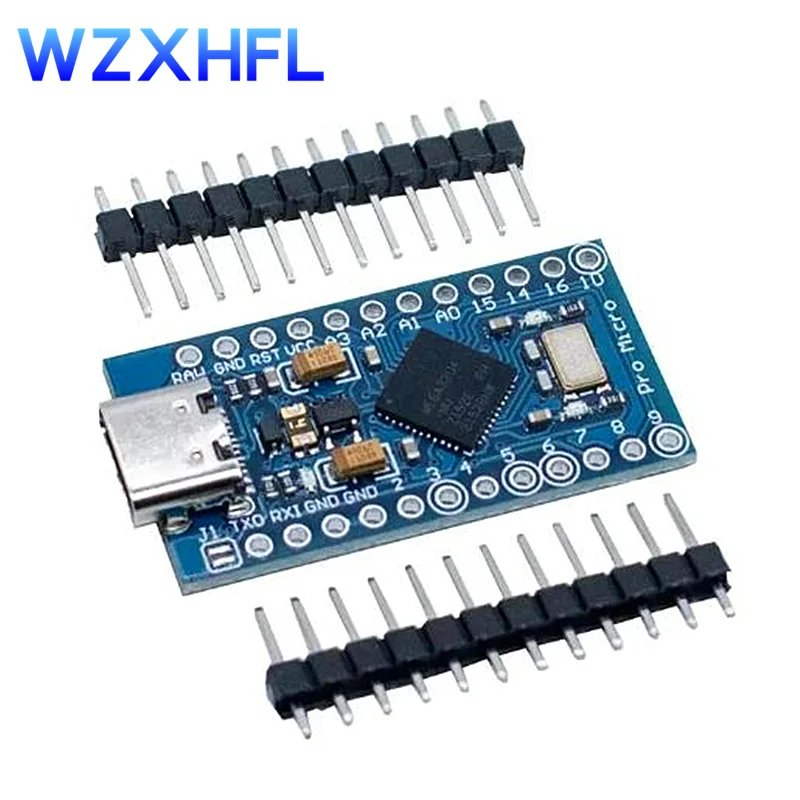 1PCS New Pro Micro for arduino ATmega32U4 5V/16MHz Module with 2 row pin header For Leonardo in stock . best quality