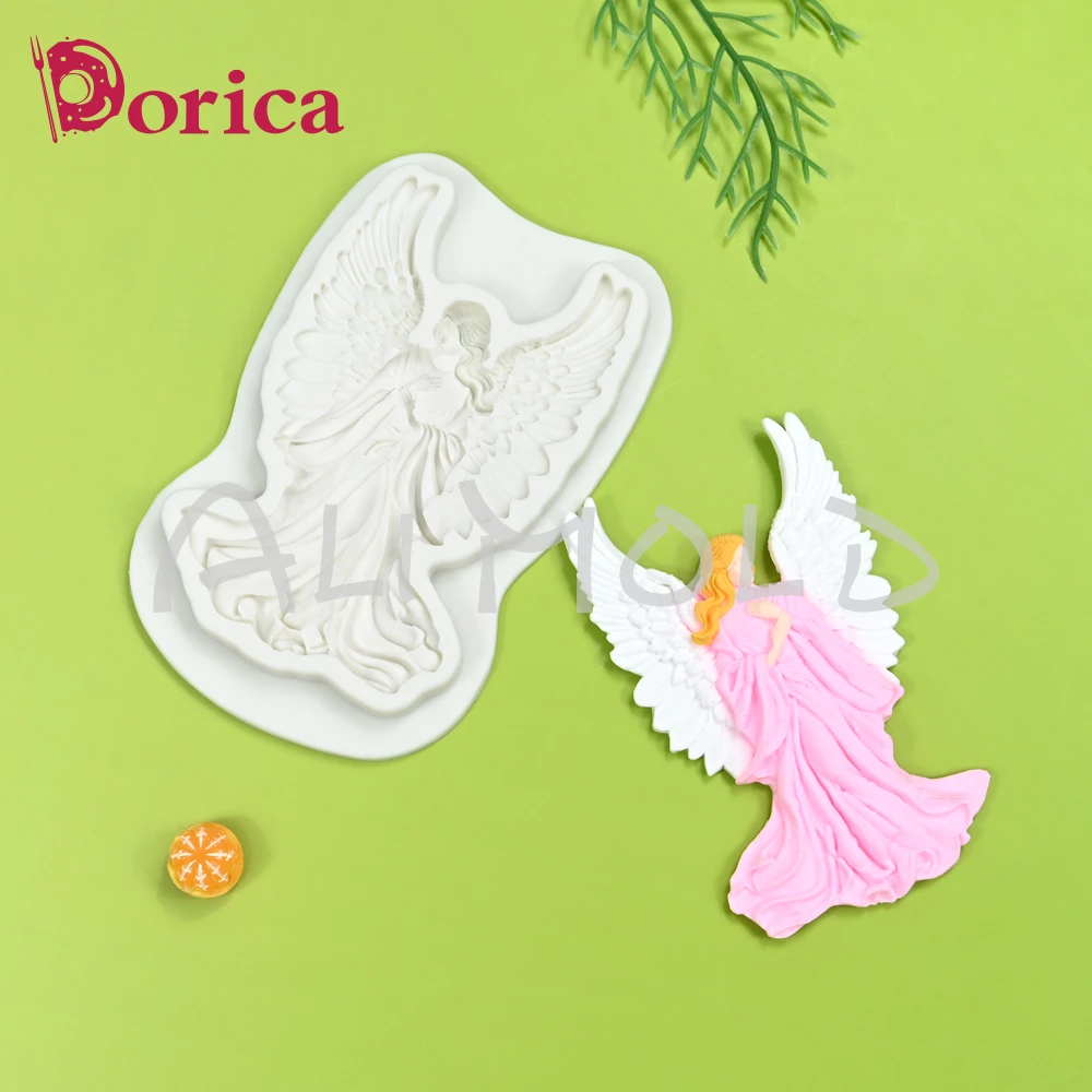 Angel Silicone Mold Fondant Sugar Chocolate Molds DIY Resin Clay Making Mould Wedding Birthday  Cake Decoration Kitchen Bakeware