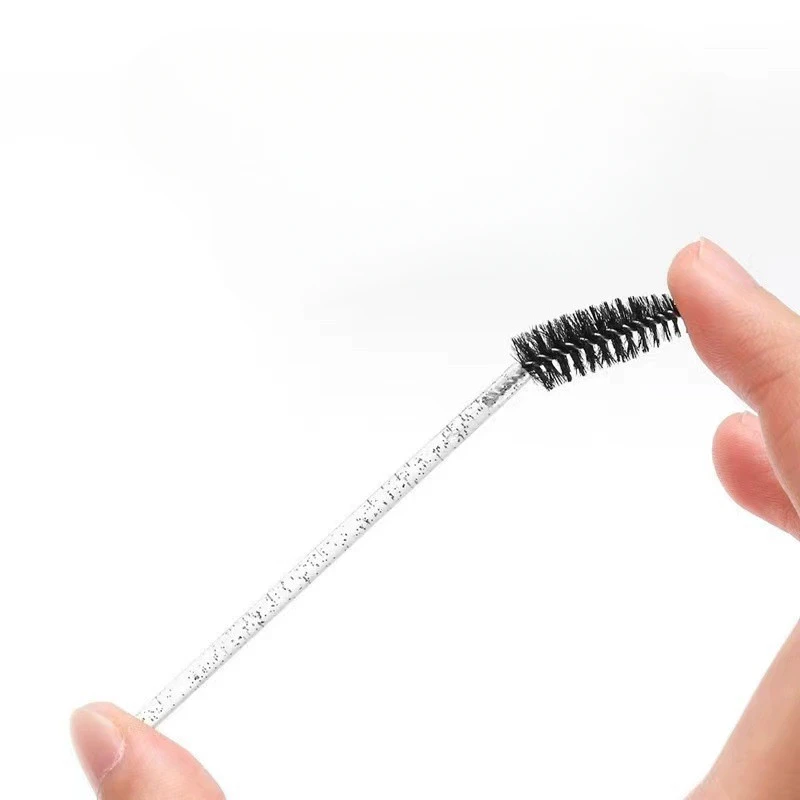 50 Pz/bottiglia Usa E Getta Estensione Ciglia Mascara Bacchetta Glitter Micro Spazzole Per Ciglia Spoolie Con Contenitore Contenitore Commercio All'ingrosso