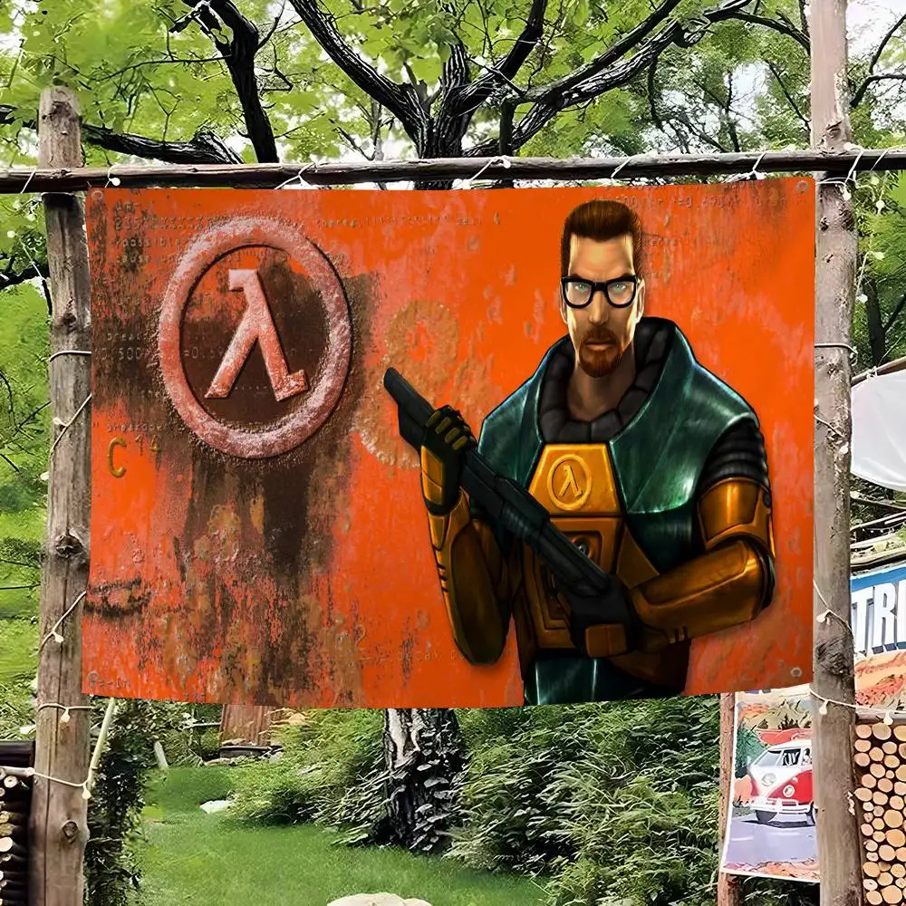 

Half Life Large Banner INS Style Outdoor Party Decoration Atmosphere Flag