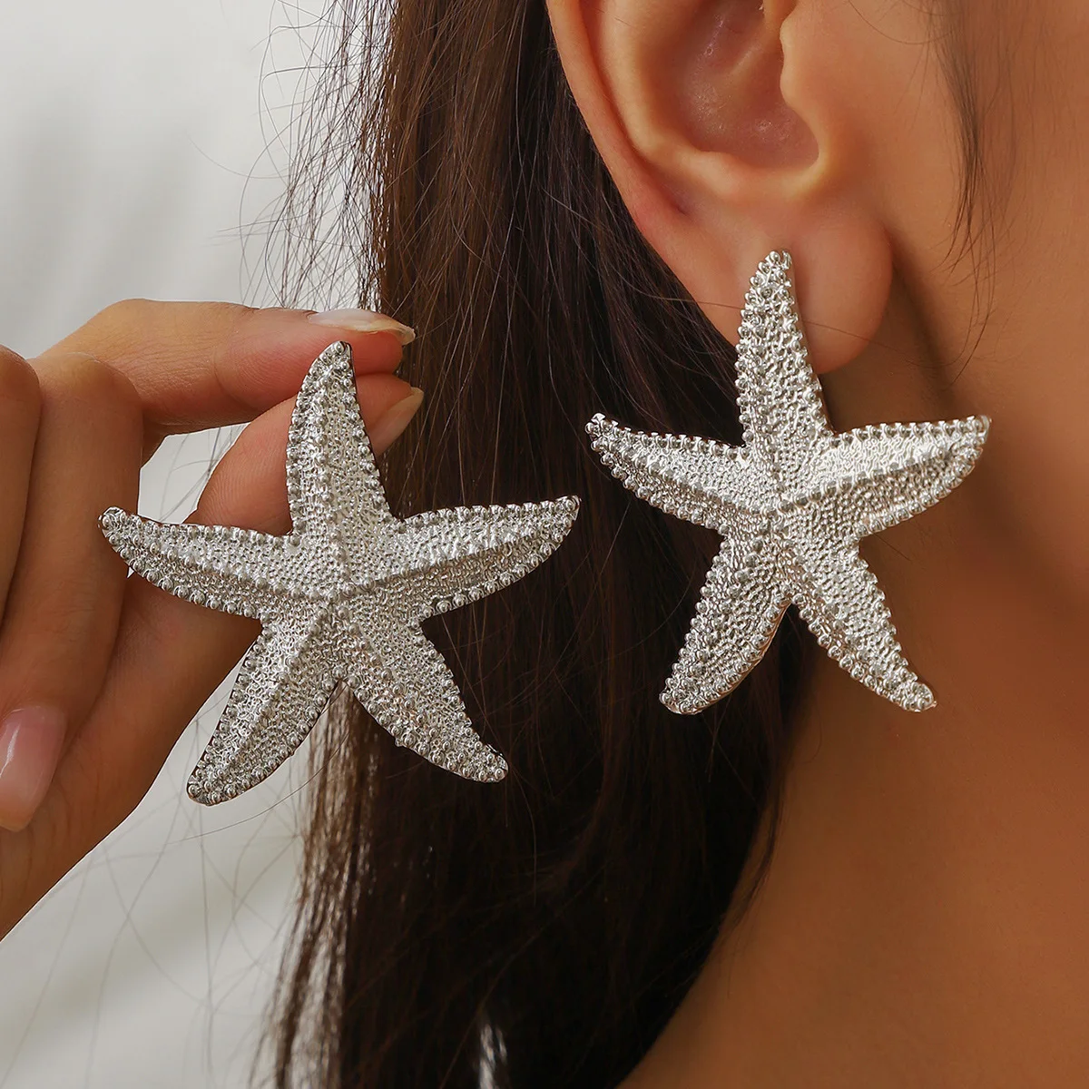 Cross-border AliExpress European and American style starfish earrings exaggerated fashion trend irregular simple women's earring