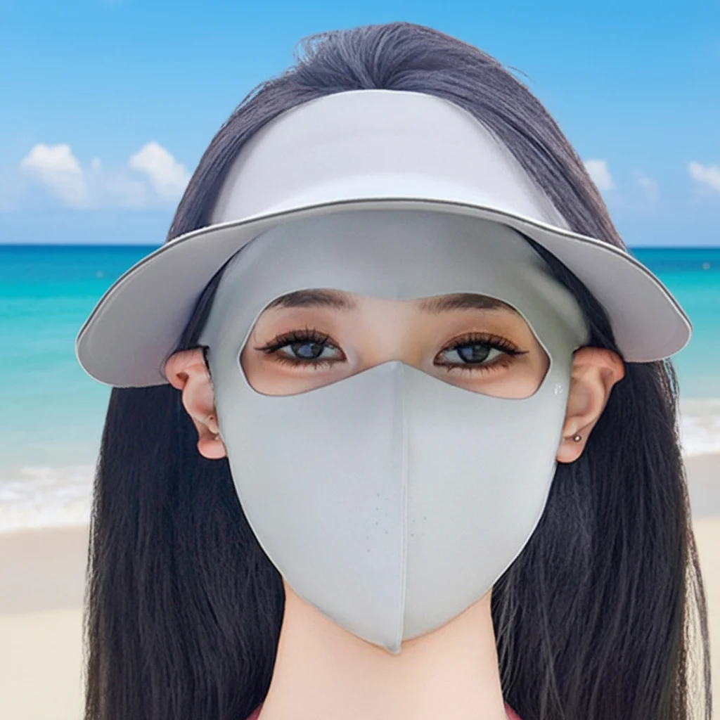 

New Fashion Portable Gifts UV Resistant Sunscreen Mask Breathable Thin Full Face Mask V-Shaped Traceless Sun Protection Tools
