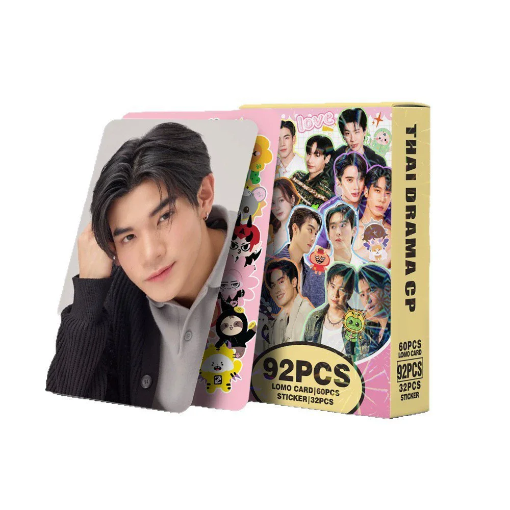 92 قطعة/المجموعة GMMTV سلسلة ليزر لومو بطاقة OffGun EarthMix JoongDunk HD Photocard مع ملصقات المشجعين هدية