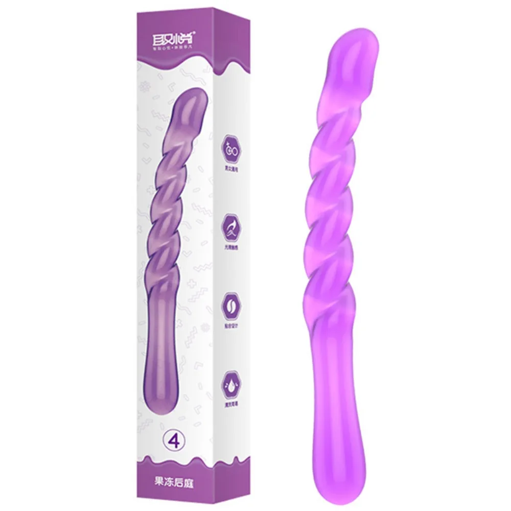 Long Flexible Jelly Silicone Anal Beads Butt Plug Wearable Backdoor Dilator SM Adult Toy 4