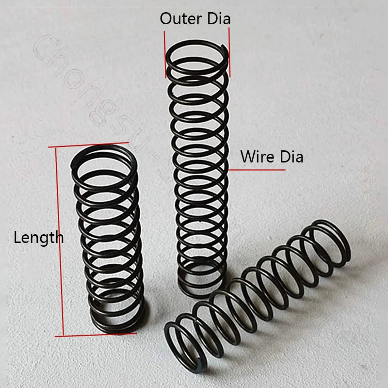 5PCS 1.0 mm Compression Springs Pressure Spring Wire Dia 1.0 mm Outer Dia 5 6 7 8 9 10 11 12 13 14 15 - 20mm Length 10 - 100 mm