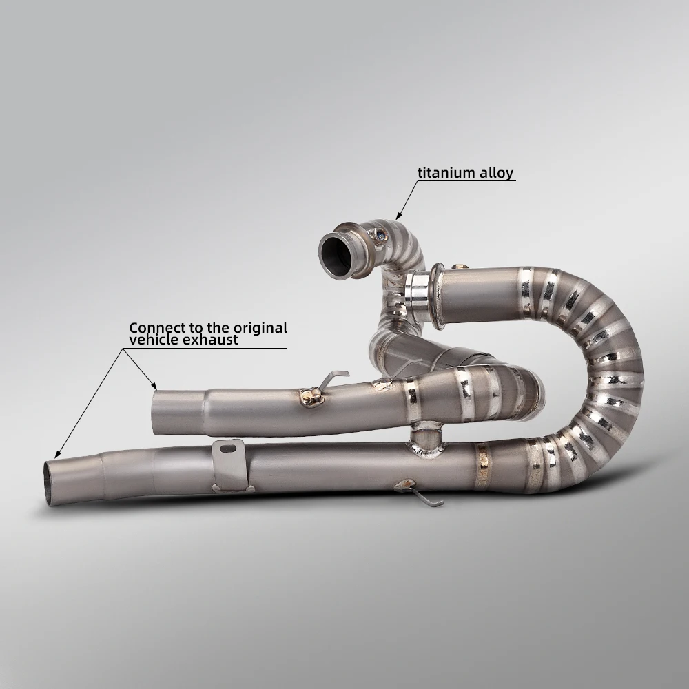 Titanium alloy Motorcycle Exhaust Escape Systems Front Link Pipe Connect Original Muffler For Scrambler 1200 XE 2019-2023