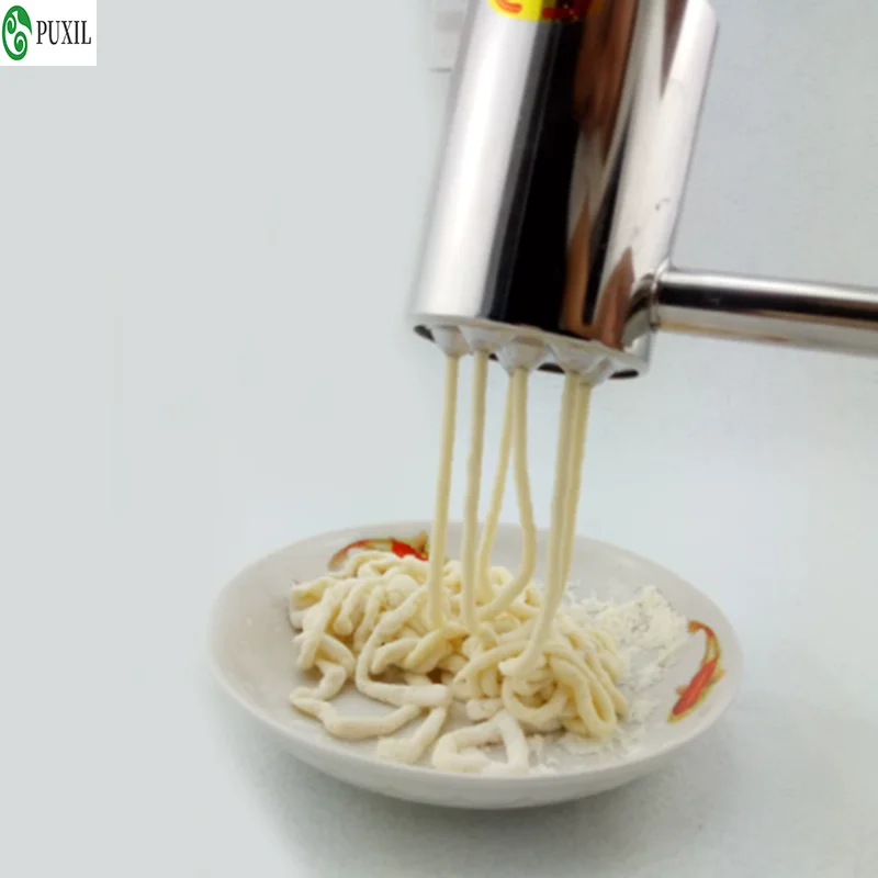 Stainless Steel Manual Noodle Press Machine Chinese Sour Soup Noodle Maker 4mm Mold Hole Traditional Corn Noodle Making Machine