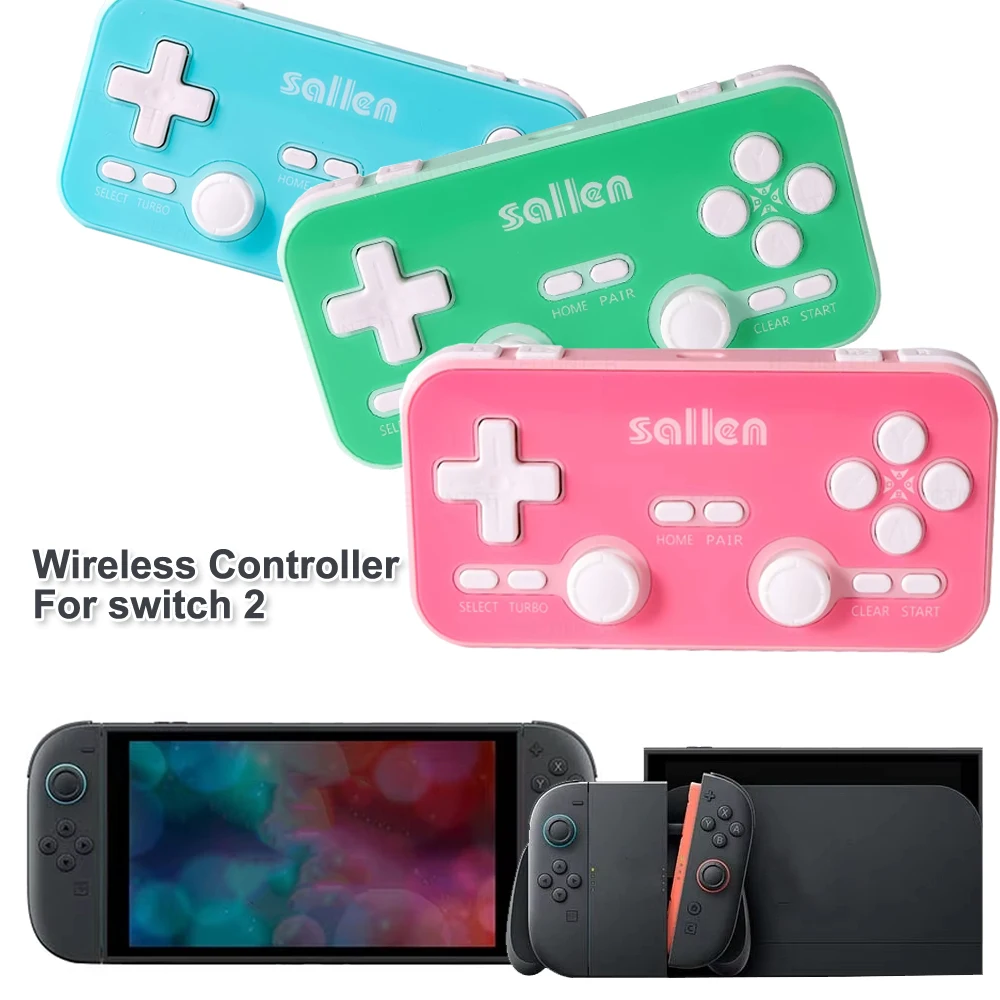 

Bluetooth-совместимый беспроводной контроллер для консоли Switch 2/Switch для устройства Android IOS с двойным ударом геймпад 500 Ач