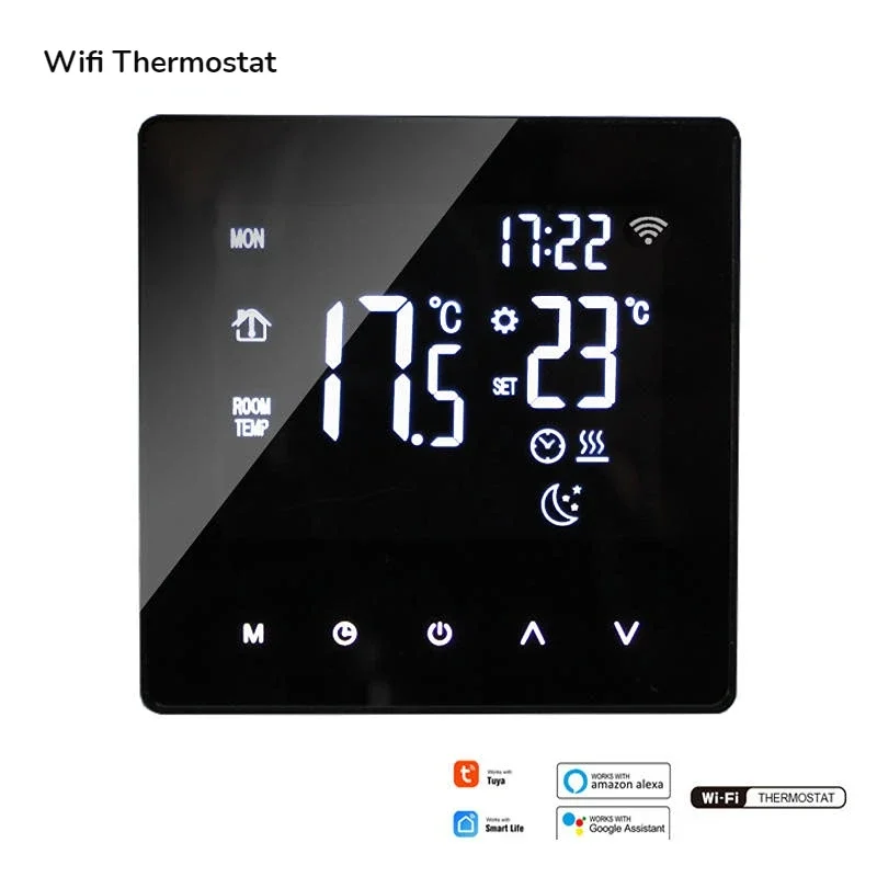 Termostato inteligente Tuya Wifi, calefacción de suelo eléctrica, caldera de agua/Gas, Control de temperatura táctil Digital LCD para Google Home