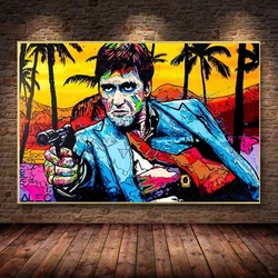 Tony Montana Full Square Round Cross Stitch Rhinestones 5D DIY Diamond Painting Embroidery Scarface Art Mosaic Home Decor