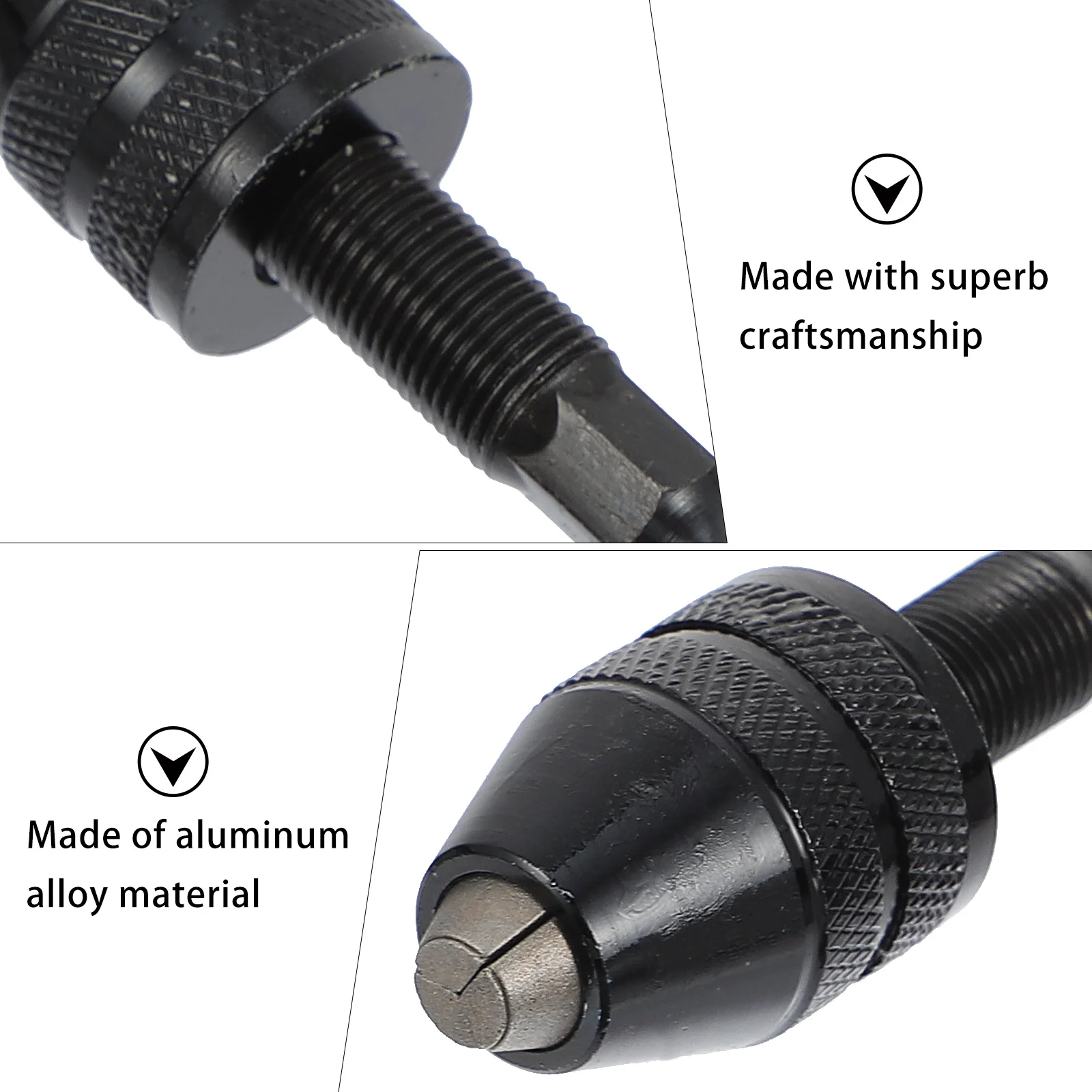 

2Pcs Mini Drill Chuck Converter Fast Change Adapter Easy Use for Drilling Tight Spaces Car Office Warehouse