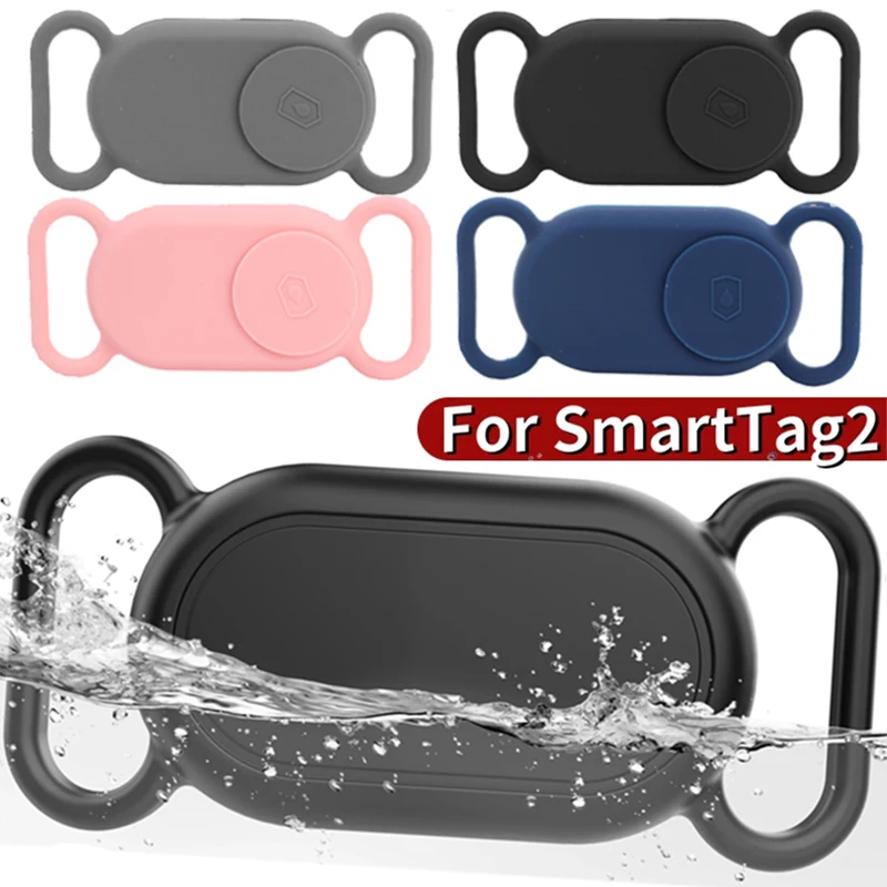 Silicone Protective Case for Samsung Galaxy SmartTag2 GPS Tracker Hidden Waterproof Anti-Lost Pet Collar Holder Case for Samsung