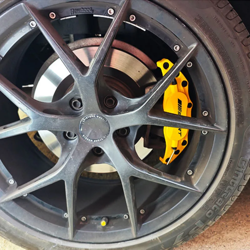 4 Pcs Metal Car Wheel Brake Caliper Covers With Black Sport Logo For Audi Bmw Mercedes Benz VW Peugeot Toyota Cupra Lexus Honda - view 6