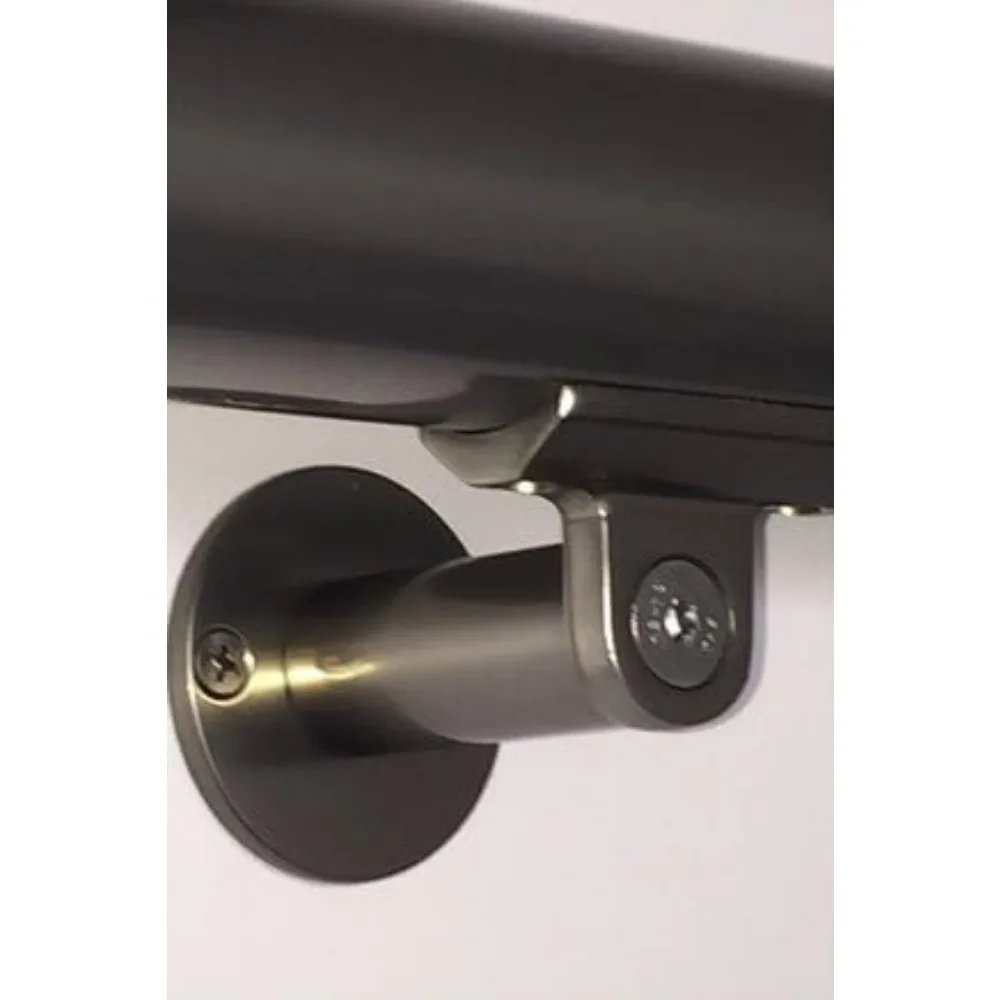 Kit de Corrimão de Alumínio Anodizado com Aparência de Aço Inoxidável, 13 Pés e 1,97 Polegadas de Diâmetro