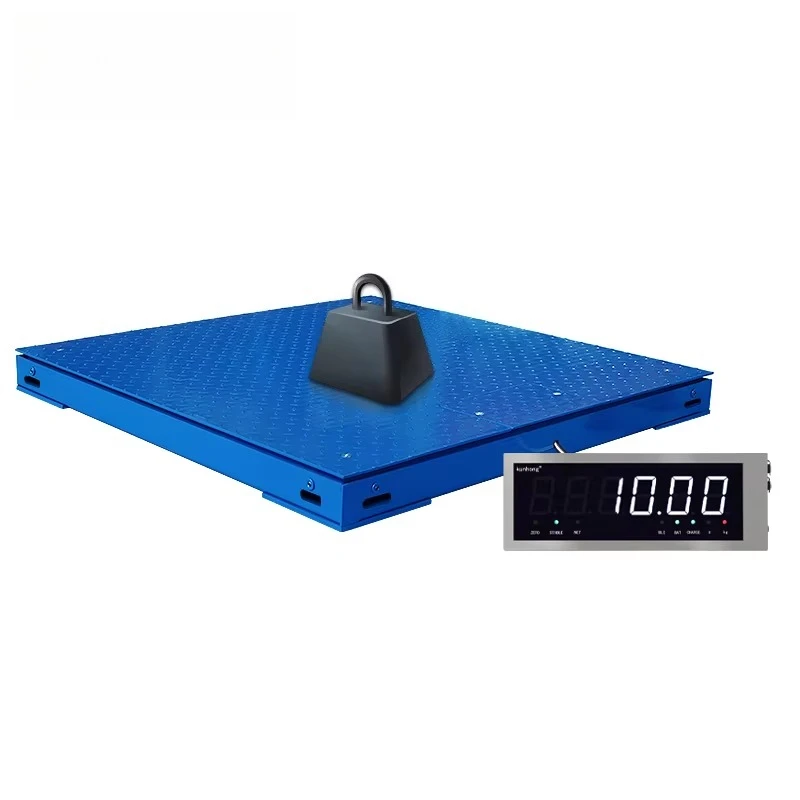 HTW-F3 Digital Loadcell Indicator Heavy Industrial 2 Ton Carbon Steel Ultra Low Commercial  Floor Scale