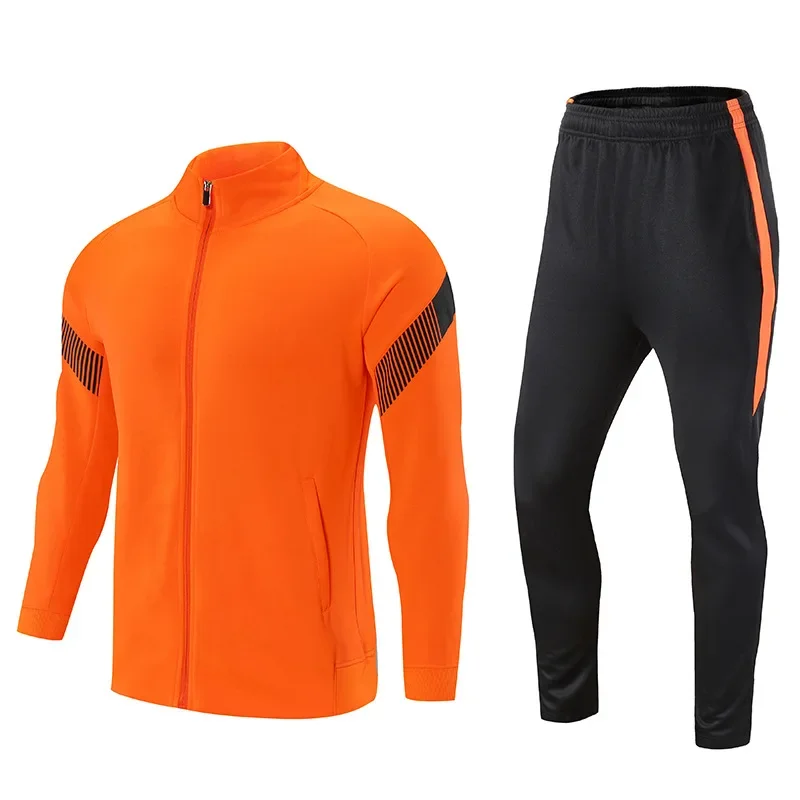 Tuta da calcio da uomo Pantaloni da calcio Maglie da corsa Manica lunga Abbigliamento da jogging Uniformi da allenamento di squadra Taglia più grande 6XL