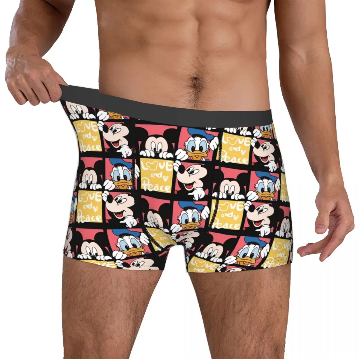 

Custom Mickeyes Anime Mouses Underwear Men Stretch Cartoon Boxer Briefs Shorts Panties Soft Underpants For Homme