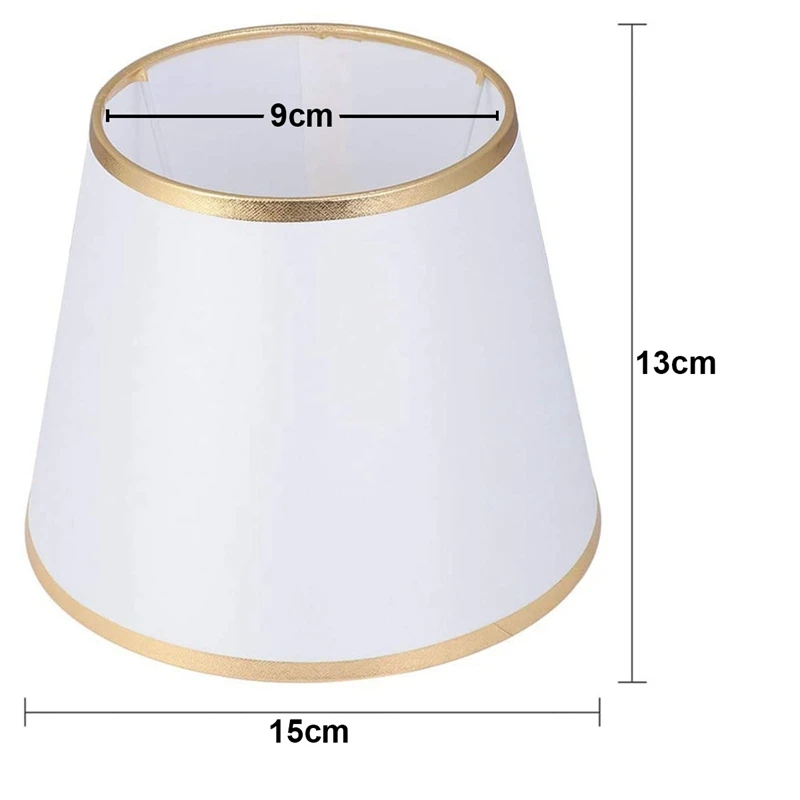 Drum Lamp Shade Dustproof Barrel Shape Cloth Lampshade Table Floor Chandelier Light Replacement For Home Office White