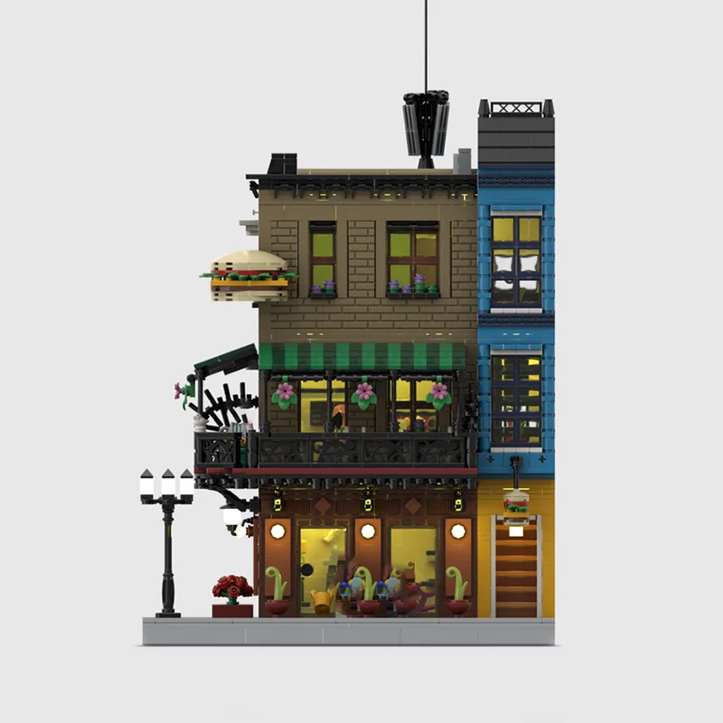 3585 pièces MOC nouvelle-orléans Hamburger Joint modulaire modèle blocs de Construction jouet Construction bricolage créatif brique cadeau de noël enfants