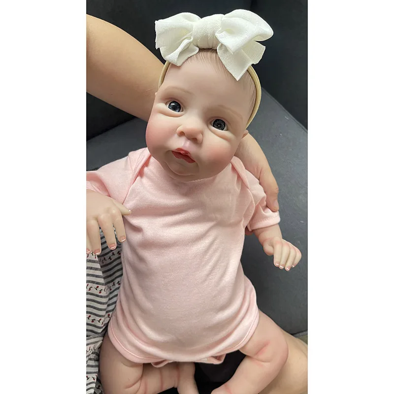 48cm Newborn Baby Reborn Doll Miley Baby Lifelike Soft Touch Handmade with Painted Hair 3D Skin Venis Toy Gift