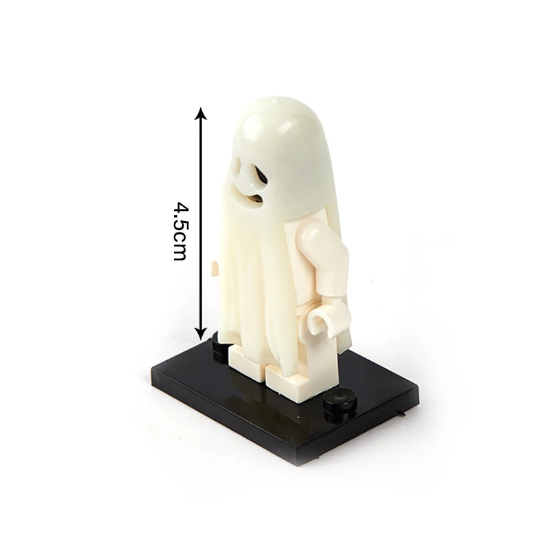 Sorrindo e chorando Ghost Model Action Figures Building Blocks, série de terror Halloween, brinquedos para crianças, 1pc