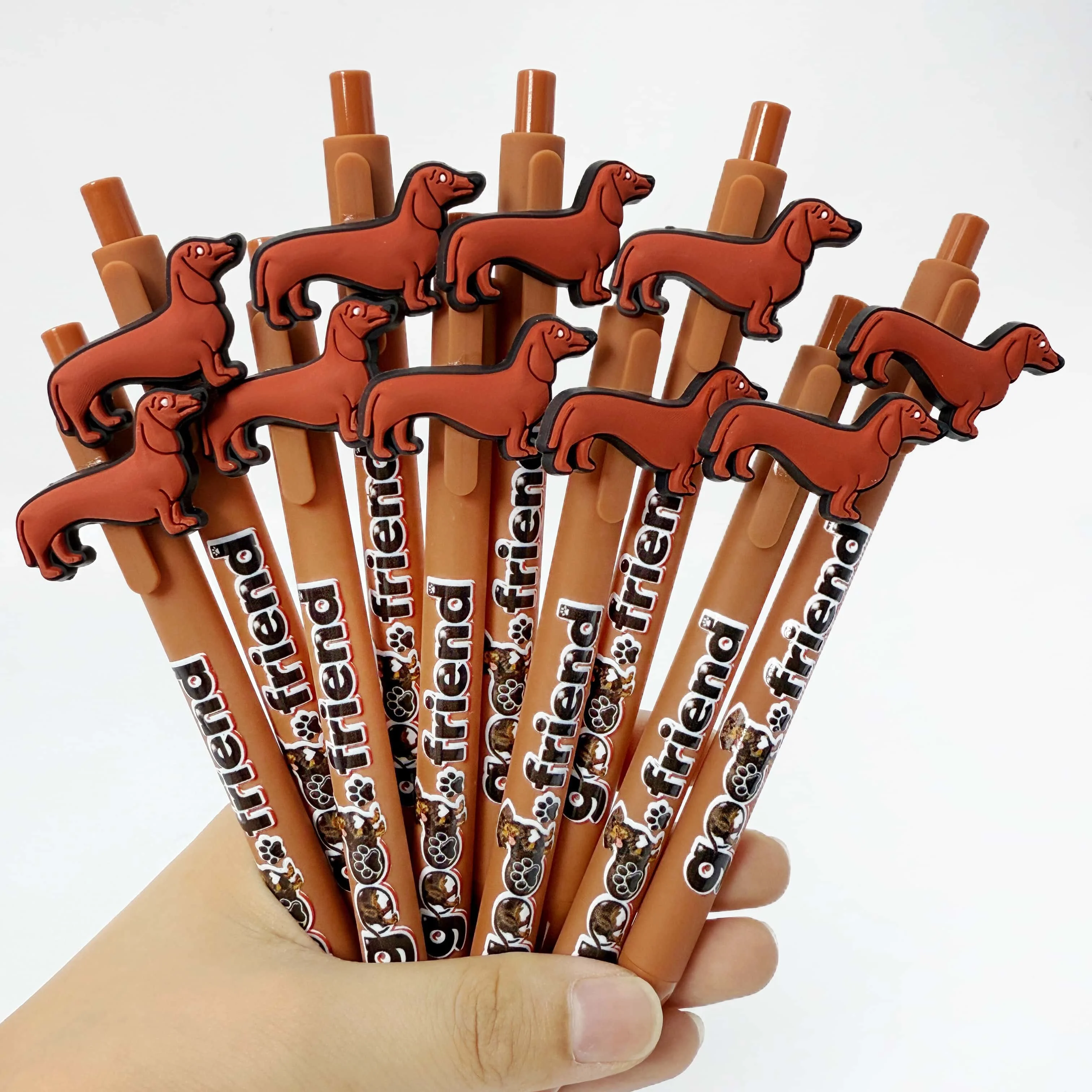 12 قطعة/24 قطعة كلب قلم حبر جاف الكلب موضوع الصحافة قلم حبر جاف طالب توقيع هدية القلم #1