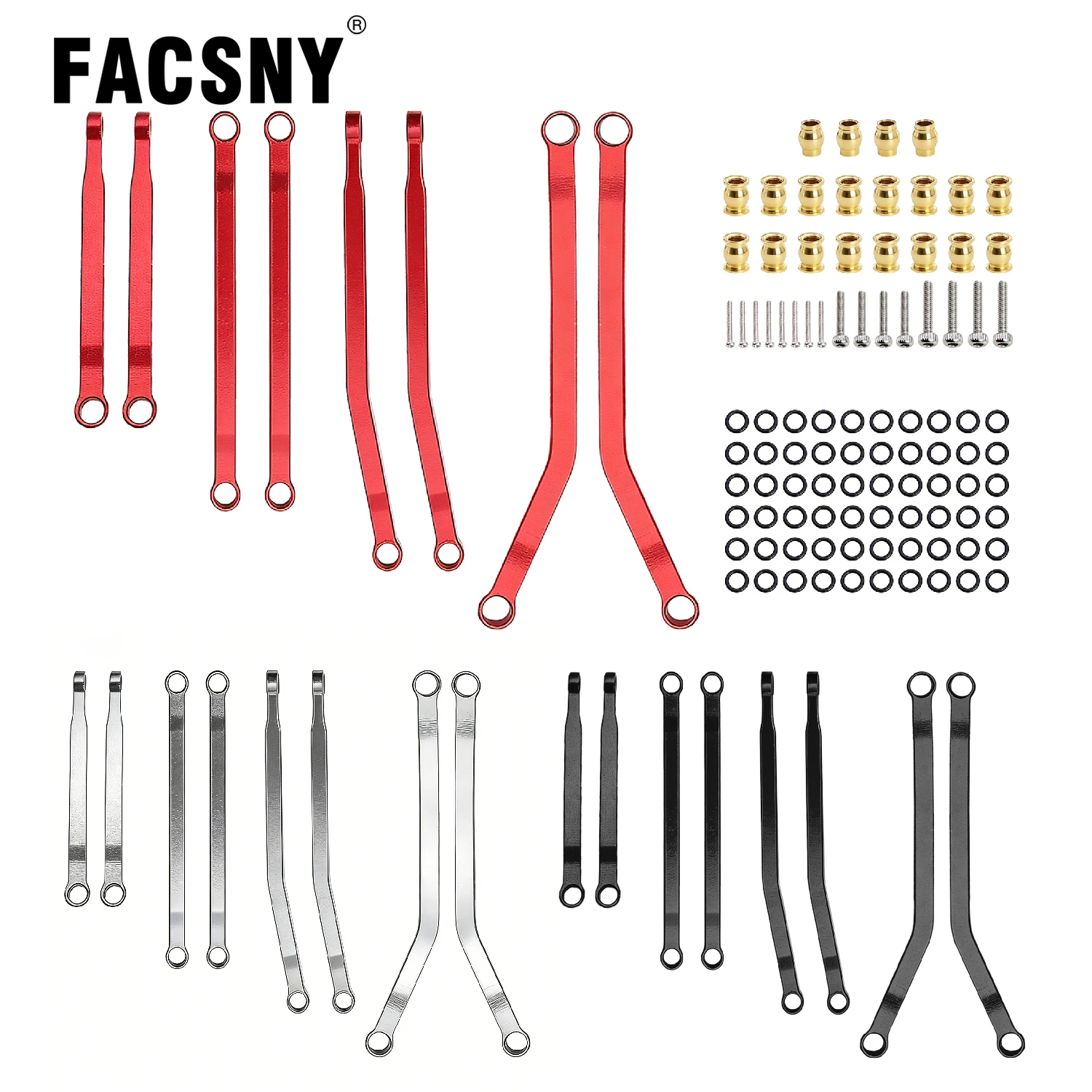 

Aluminum Links Tie Rod+Steering Links Body Linkage Set for AXIAL SCX30 K10 Ford Bronco JEEP WRANGLER JLU RC Crawlers Upgrade