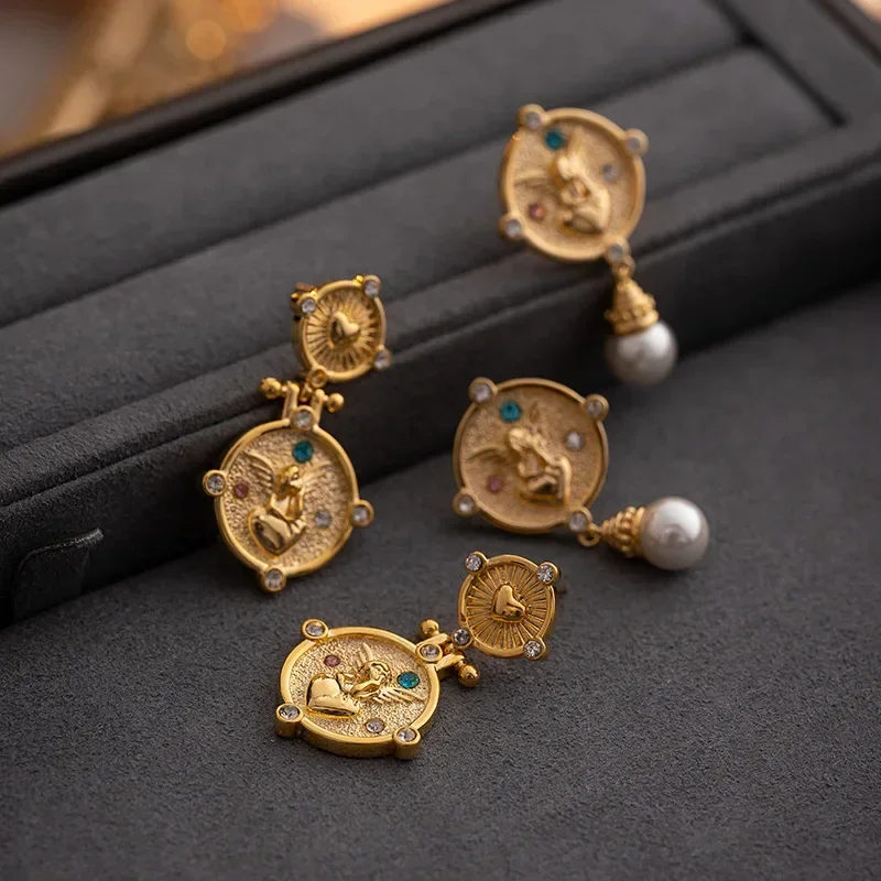 Fashion Jewelry Elegant Temperament Geomtric Gold Color Drop Earrings For Women Female Gifts Delicate Design Ear Accessories