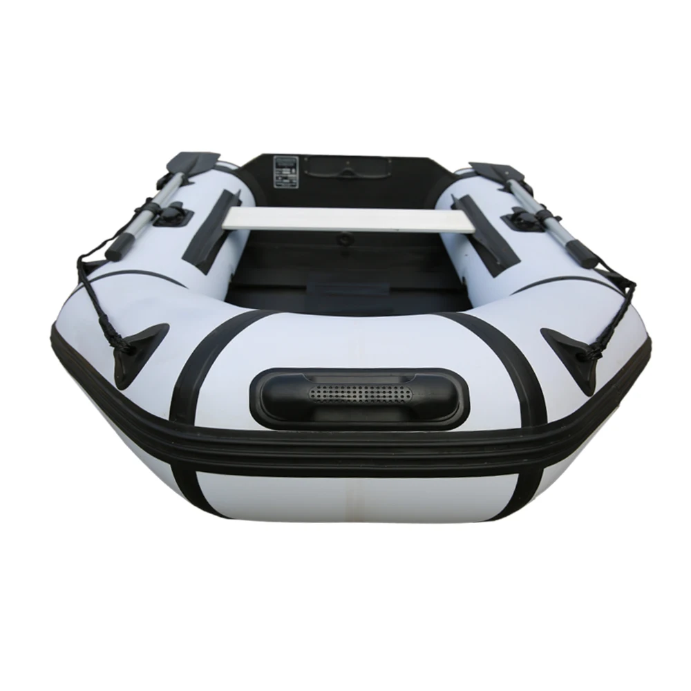 

Inflatable Dinghy Boat 7.5ft Transom Sport Tender Boat 2 Person Yellow Color With Accessories