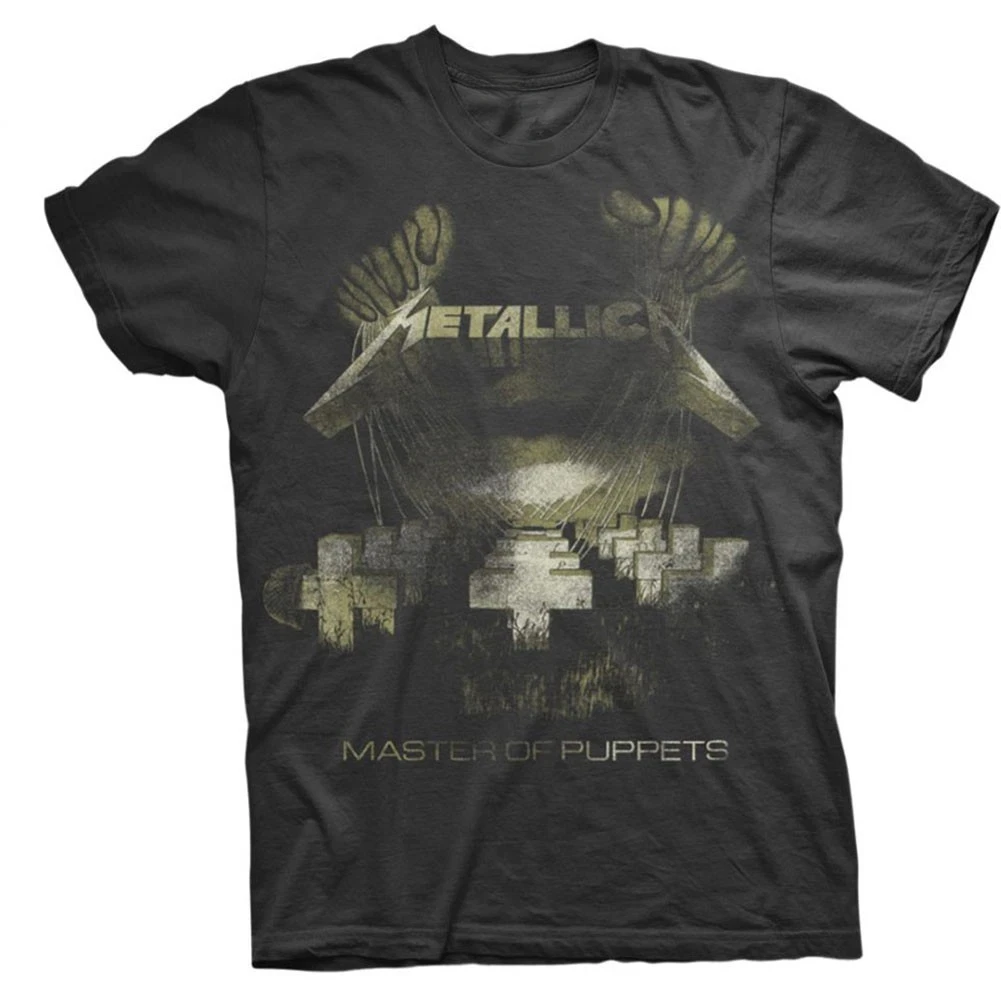 Metallica Master of Puppets Photo Band T-Shirt 100% Cotton Graphic Tee Men Women Summer Streetwear Top